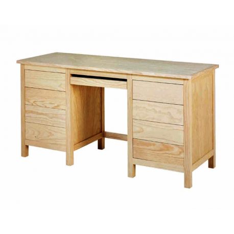Study table Lorca double drawer with tray