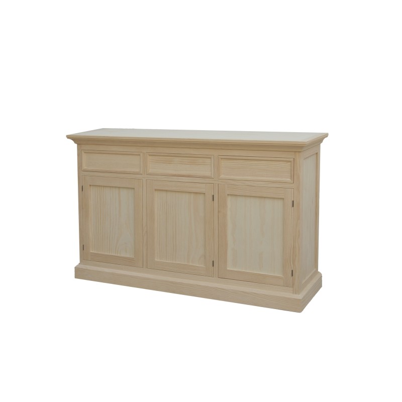 APARADOR VIENA 3 P. LISAS 3 CAJ. (158 CM.)-SALÓN-Muebles Rústicos Lara