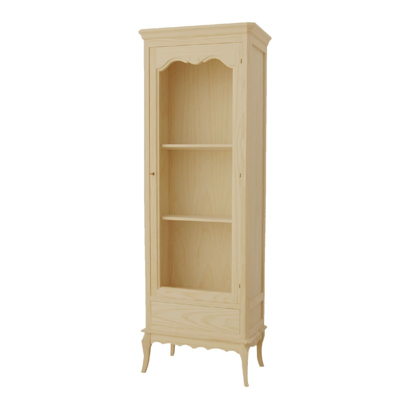 VITRINA MARSELLA ALTA 1 P. 1 CAJ. (70 CM.)-SALÓN-Muebles Rústicos Lara