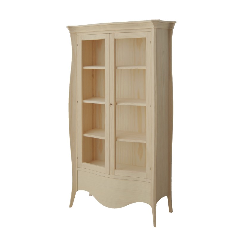 VITRINA BERNINI 2 P. 1 CAJ. (111 CM.)-SALÓN-Muebles Rústicos Lara