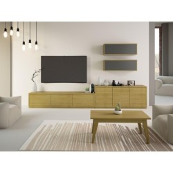 MESA T.V. CANADA 3 CAJ. (195 CM.) - Muebles Rústicos de Calidad | R...