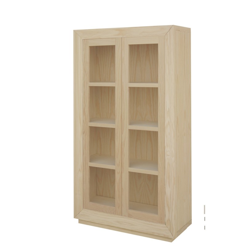 VITRINA GENOVA 2 P. PALILLERIA (110CM.)-SALÓN-Muebles Rústicos Lara