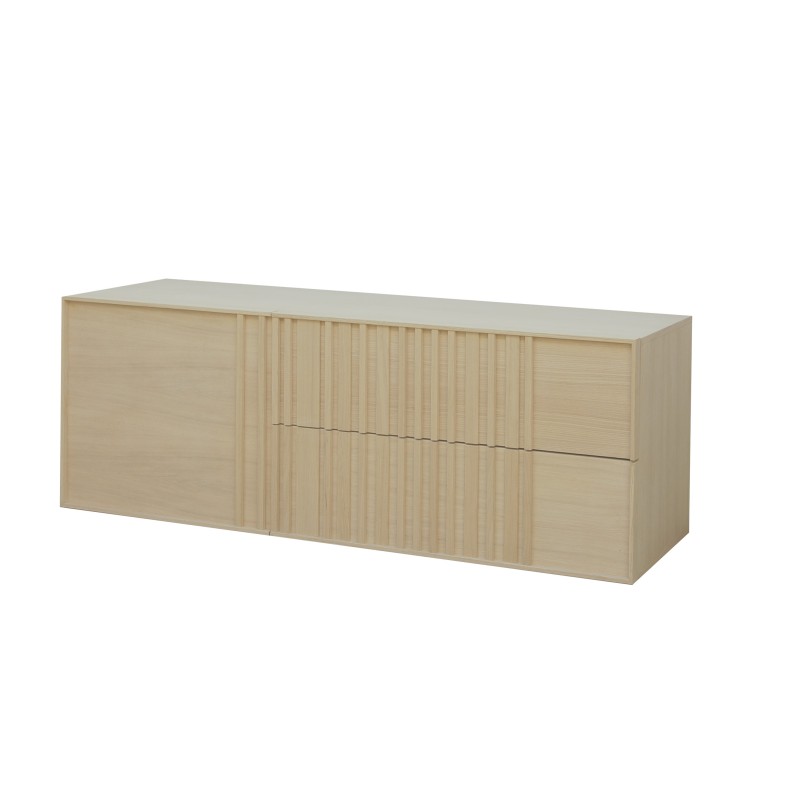 MESA T.V. OAKU 1 P. 2 CAJ. (150 CM.)-SALÓN-Muebles Rústicos Lara