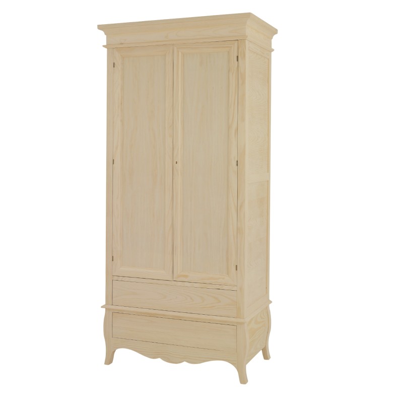 ARMARIO AVIGNON 2 PUERTAS 2 CAJONES (113 CM.)-DORMITORIO-Muebles Rústicos Lara