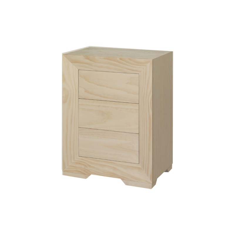 MESITA MONACO 3 CAJONES (50 CM.)-DORMITORIO-Muebles Rústicos Lara