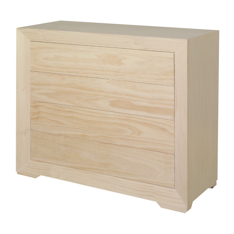 COMODA MONACO 4 CAJONES (105 CM.)-DORMITORIO-Muebles Rústicos Lara