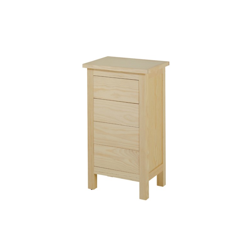 MESITA LORCA 4 CAJONES (40 CM.) -ESTRECHA--DORMITORIO-Muebles Rústicos Lara