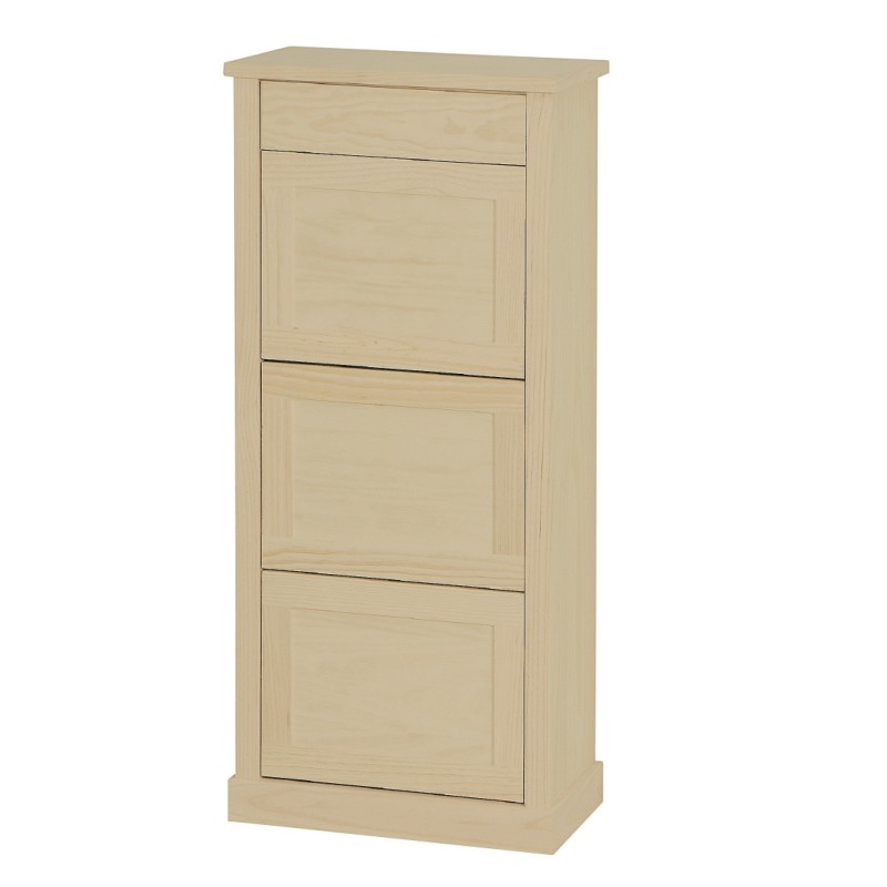 ZAPATERO RECTO 3 P. ABATIBLES 1 CAJON (60 CM.)-HALL-Muebles Rústicos Lara