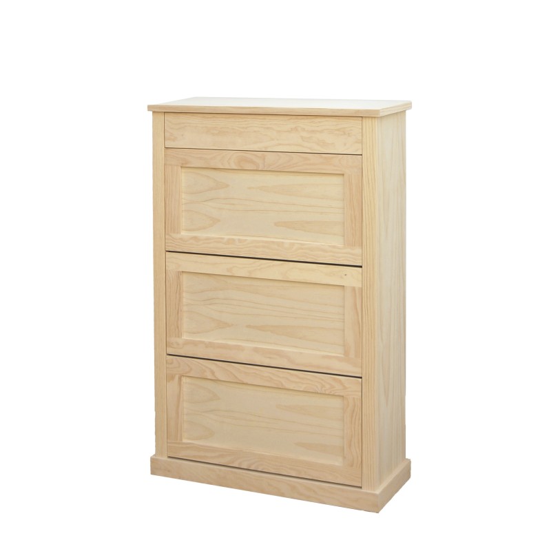 ZAPATERO RECTO 3 P. ABATIBLES 1 CAJON (80 CM.)-HALL-Muebles Rústicos Lara