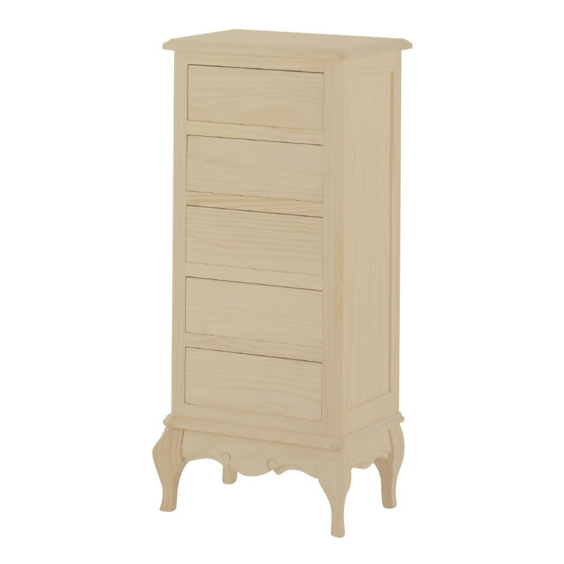 AUXILIAR MARSELLA 5 CAJONES (45 CM.)-DORMITORIO-Muebles Rústicos Lara