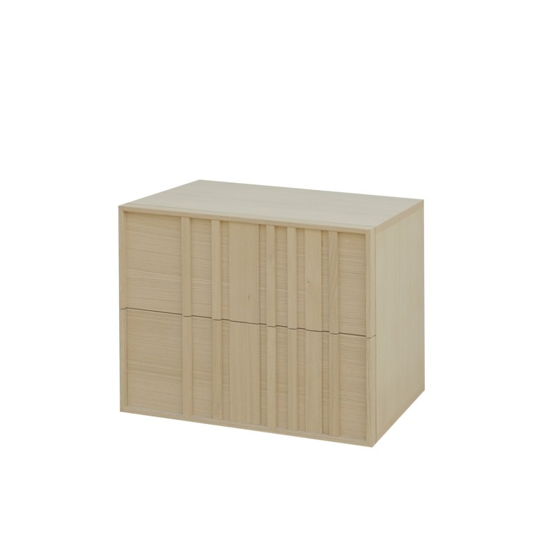 MESITA OAKU 2 CAJONES (50 CM.)-DORMITORIO-Muebles Rústicos Lara