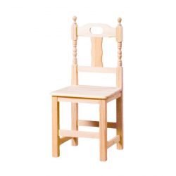 Chaise en bois poignée siège mince
