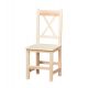 Straight cross chair seat wood