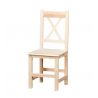 Straight cross chair seat wood