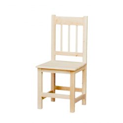 Sedia 3 bastoni di legno sedile verticale