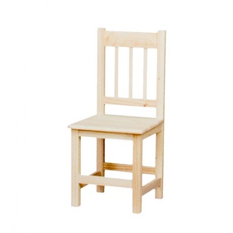 Chaise 3 bâtons de bois vertical siège