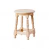 Low turning round seat stool wood