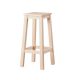 Smooth high stool seat wood