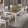 SILLA CRUZ PINO ASIENTO PRETAPIZADO - Imagen 2