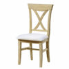 SILLA CRUZ PINO ASIENTO PRETAPIZADO
