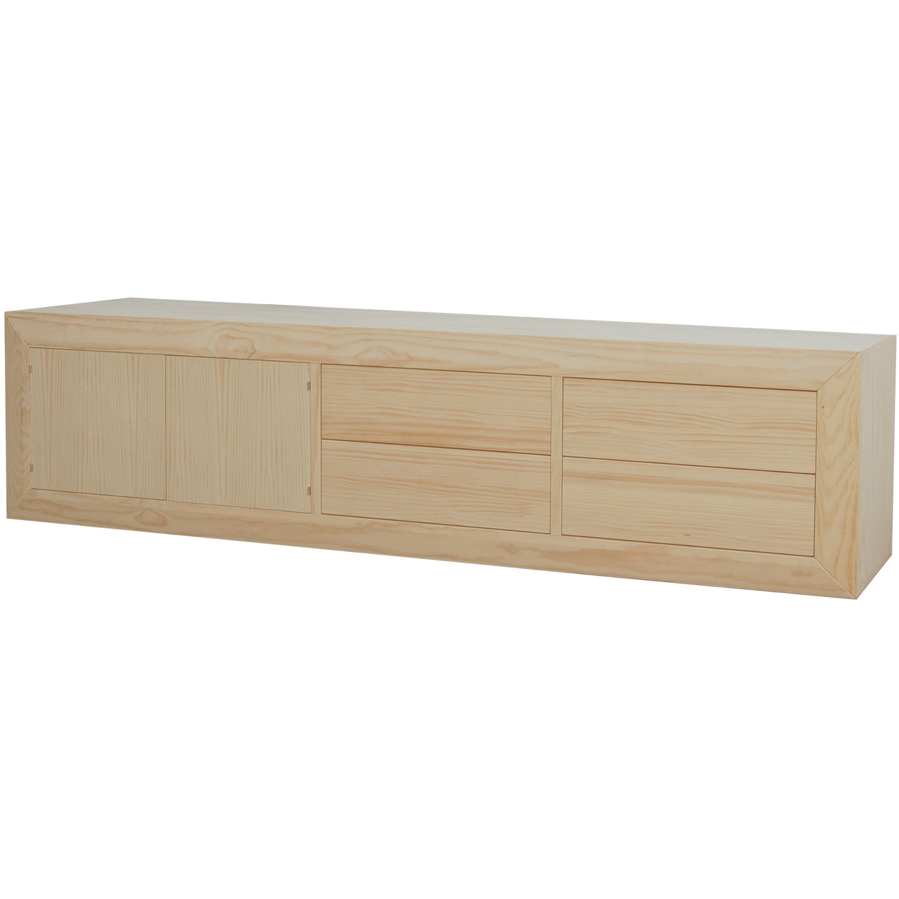 MESA T.V. BURDEOS 2 P. 4 CAJ. (220 CM.)