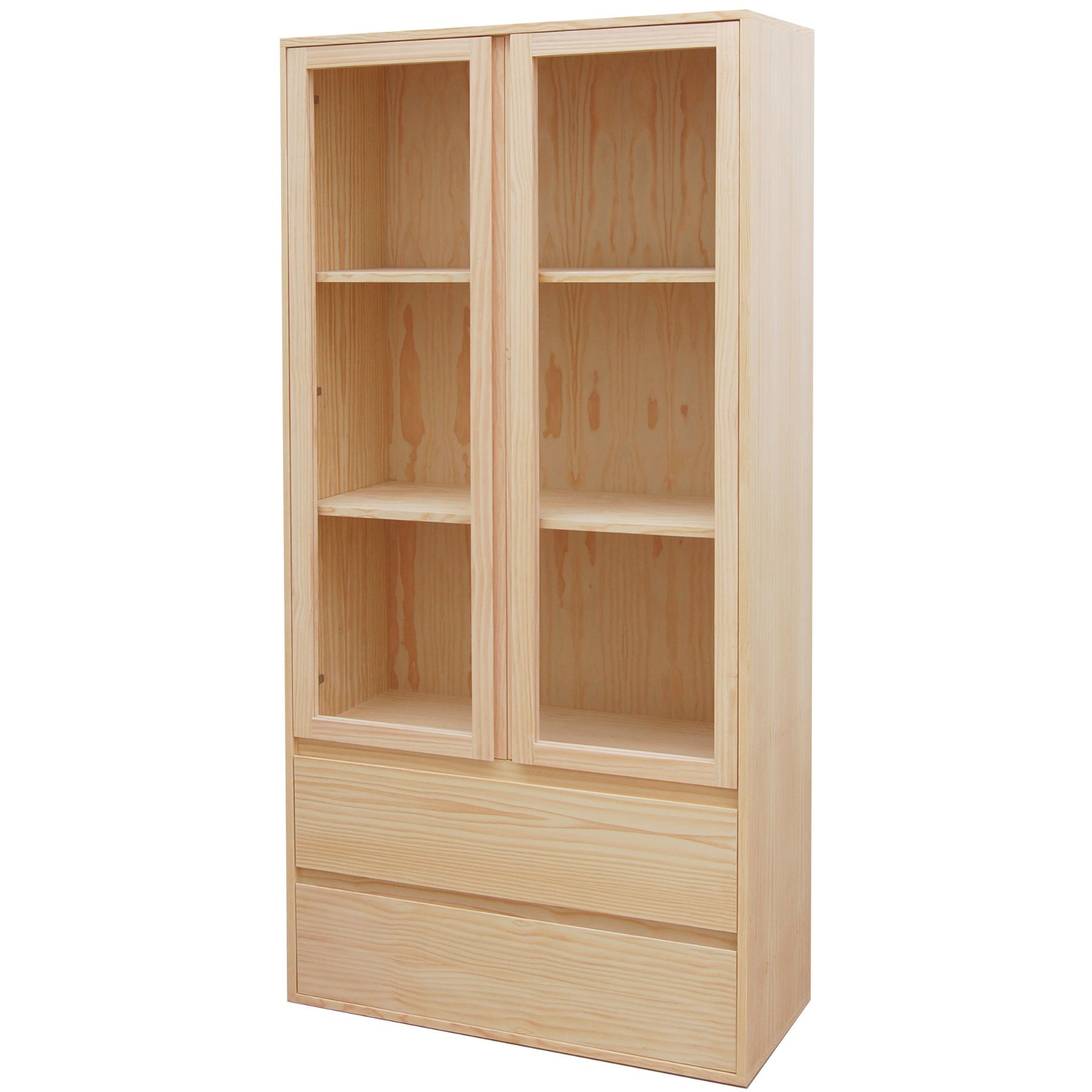 VITRINA NOA 2 P. CRIS. 2 CAJ. (95 CM.)